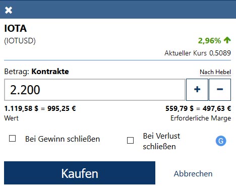 IOTA Coins mit PayPal kaufen