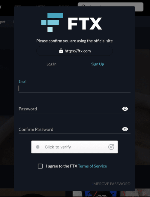 FTX Registrierung