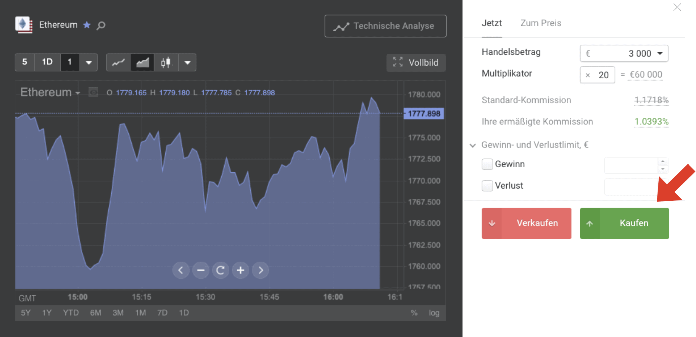 Ethereum kaufen bei Libertex