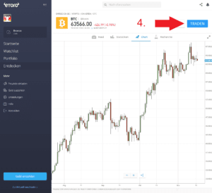 BTC Trade Button eToro