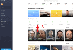 eToro Krypto auswählen