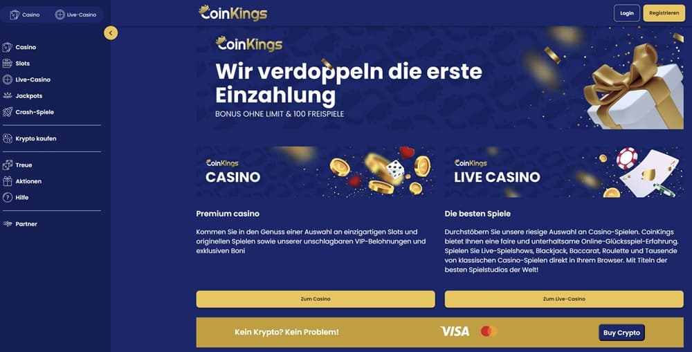 coinkings casino homepage