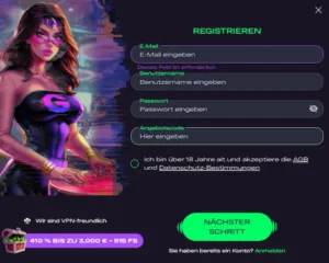 Registrierung Schritt 1