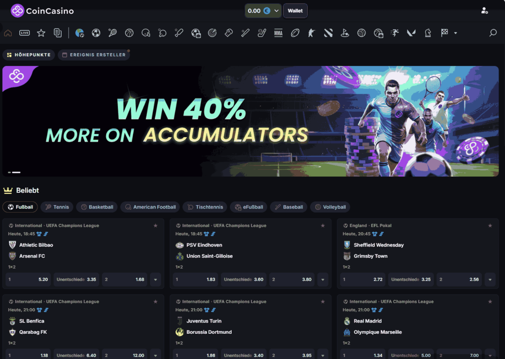 coincasino wettangebot