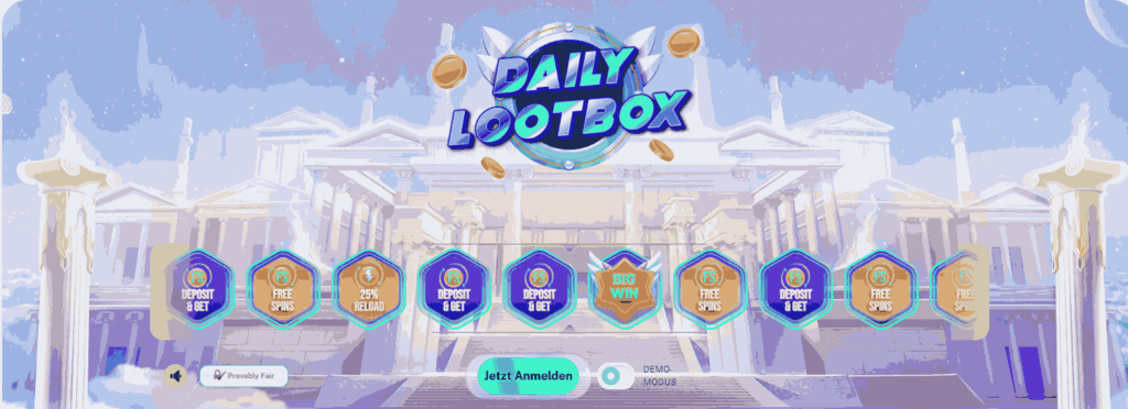 Dailyspins tägliche Lootboxen