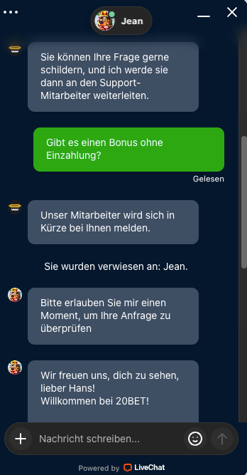 Live Chat Kundensupport