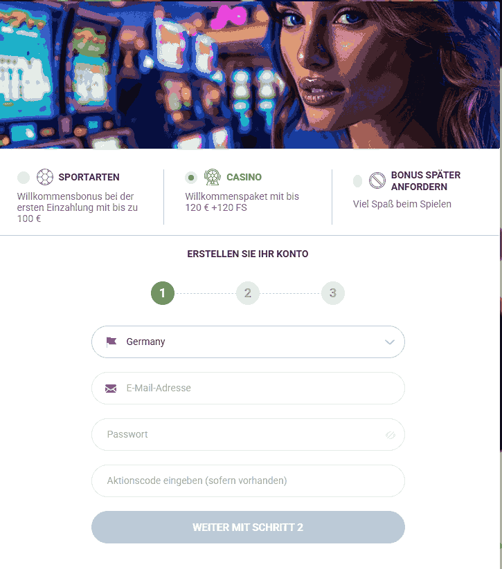 20Bet Registrierung