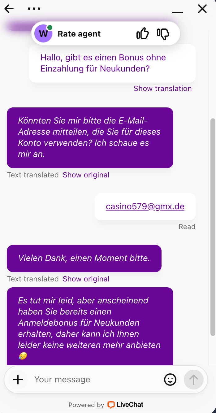 Live Chat Gespraech Crocoslots