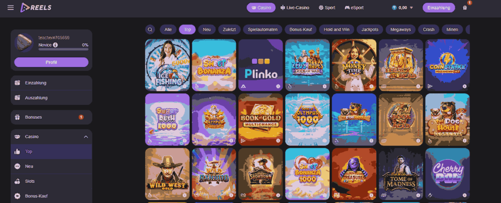 reels-spielangebot