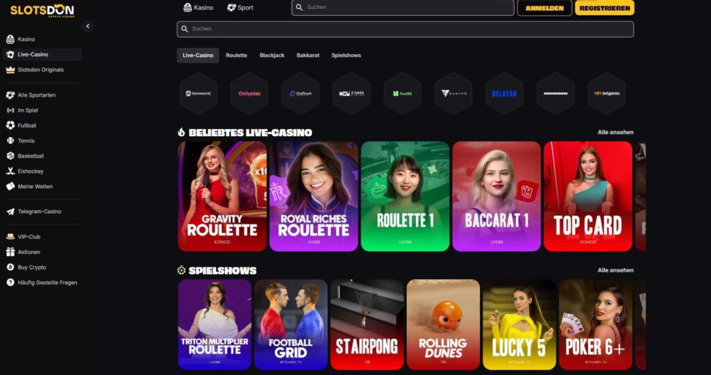 slotsdon-spielangebot