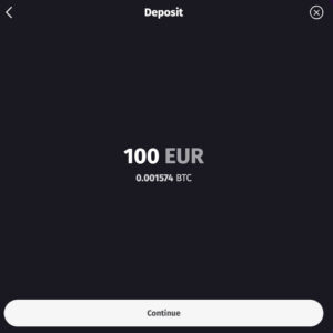 Einzahlungsbetrag eingeben