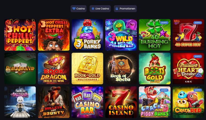 Spielelobby Stupid Casino