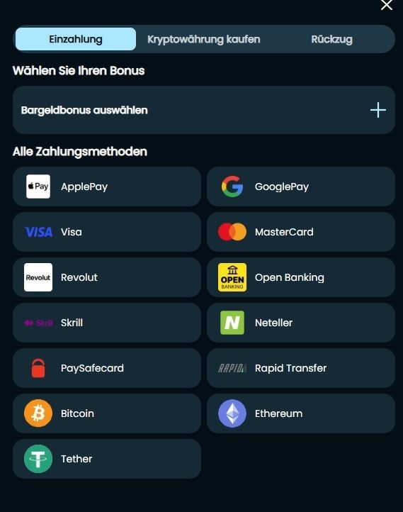 Krypto einzahlen Casinocat