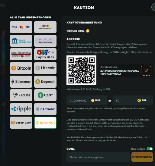 Kryptos einzahlen FoxSlots