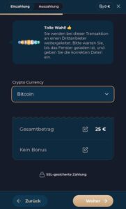 Bitcoin einzahlen