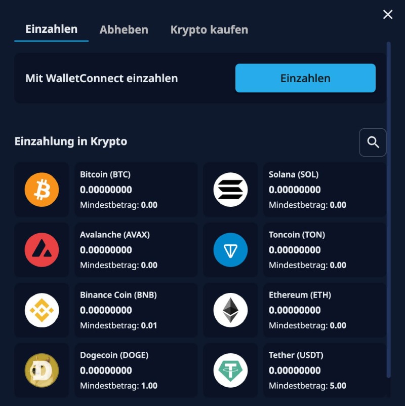 Kryptoo einzahlen Mybet