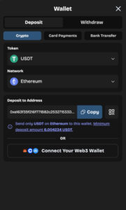 Lucky Coin Einzahlung Schritt 3
