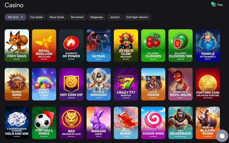 Mystbet Spielelobby