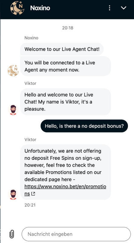 Noxino Live Chat