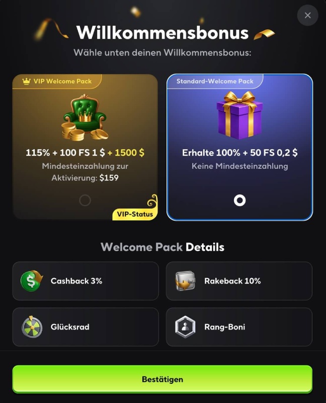 Qzino Welcome Bonus