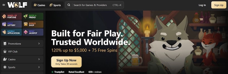 Wolf.io Welcome Bonus