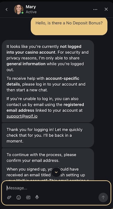 Live Chat Wolf.io
