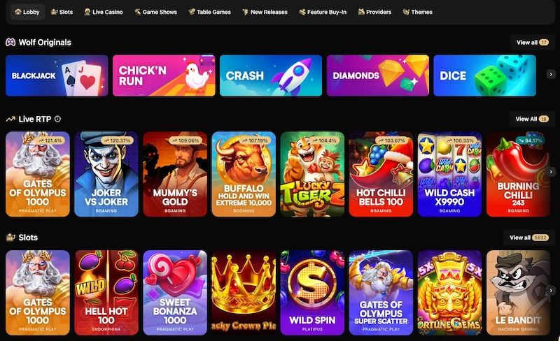 Wolf.io Spielelobby