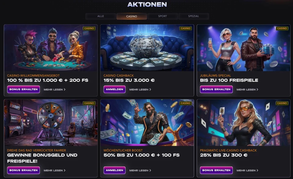 Madcasino Bonus fuer Bestandskunden