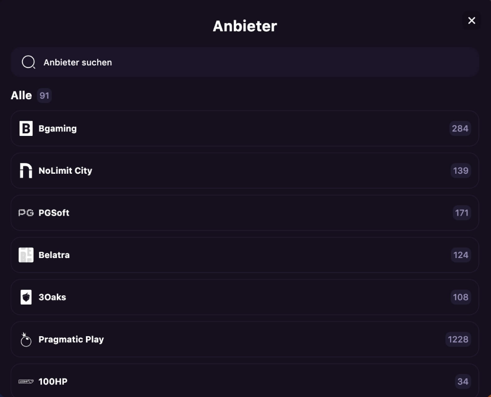 Uebersicht Slotanbieter GameSpot